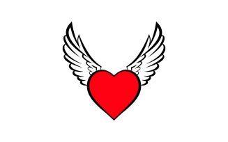 Creative Heart with Wings Logo Design