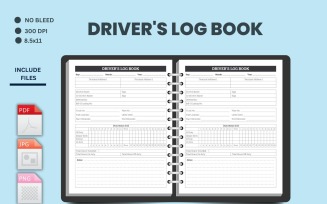 Driver Log Book, Mileage Logbook, Maintenance and Repair