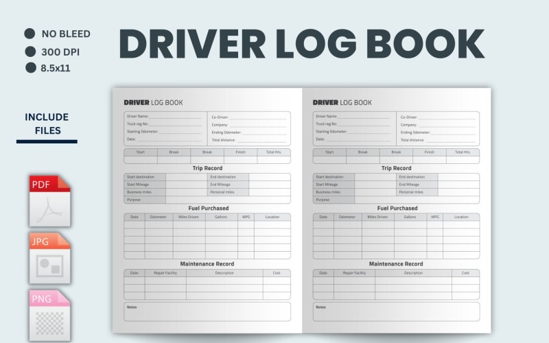 Driving Hours Log, Student Driver Driving Tracker Template, Drivers Ed Class Log Planner