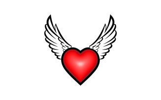Heart with Wings Logo Design