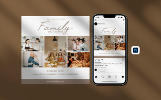 Instagram Photo Post - Family Photography session social media post template