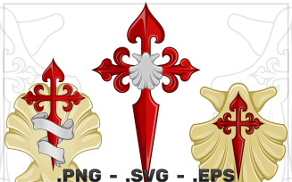 Santiago apostle symbol vector design