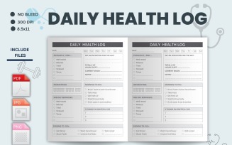 Simple Printable Daily Health Tracker, daily wellness tracker
