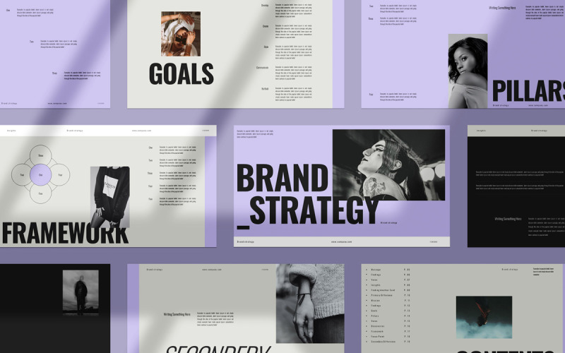 Brand Strategy Presentation Template'; PowerPoint Template