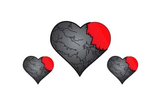 Creative Broken Heart Logo Design