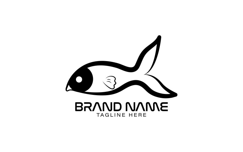 Creative Eye Fish Logo Design Logo Template