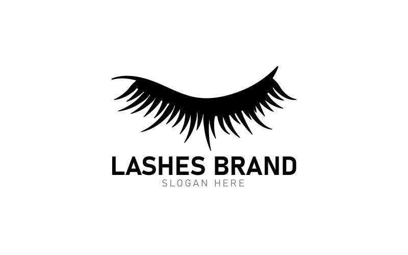 Creative Lashes Brand Logo design Logo Template