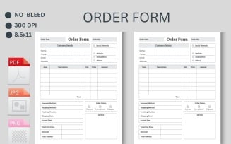 Custom Order Form Template, Purchase Order Form Template, Order Form Editable