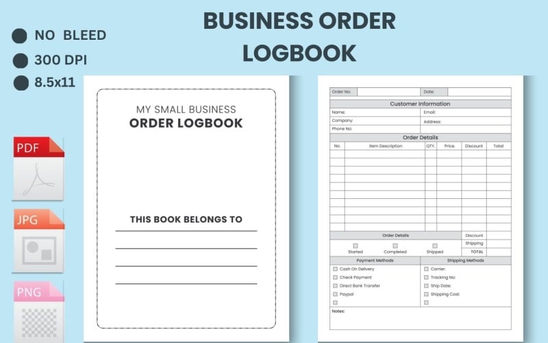 Custom Order Form Template, Purchase Order Form Template Planner