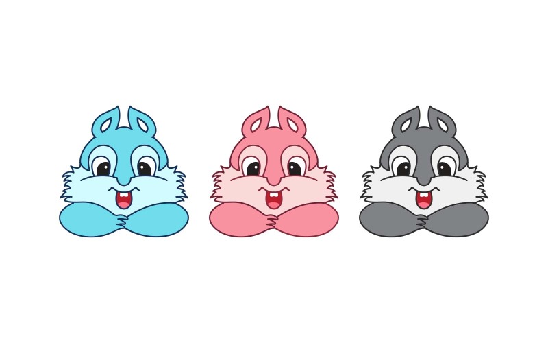 Cute Attractive Rabbit logo Design Logo Template