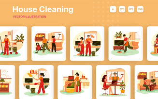 M237_ House Cleaning Illustration Pack