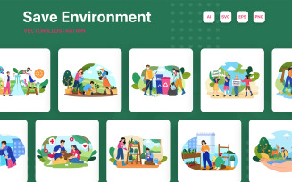 M247_ Save Environment Illustration Pack