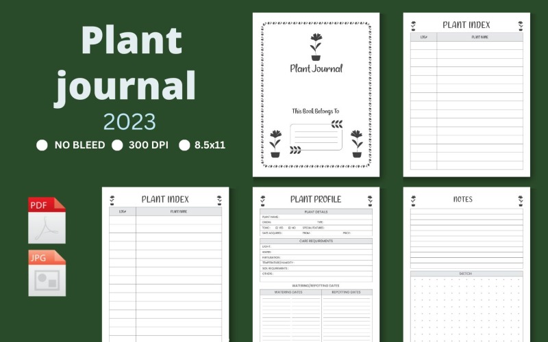 Plant Care Tracker, Plant Care Journal, Indoor Plant Planner, Houseplant Planner