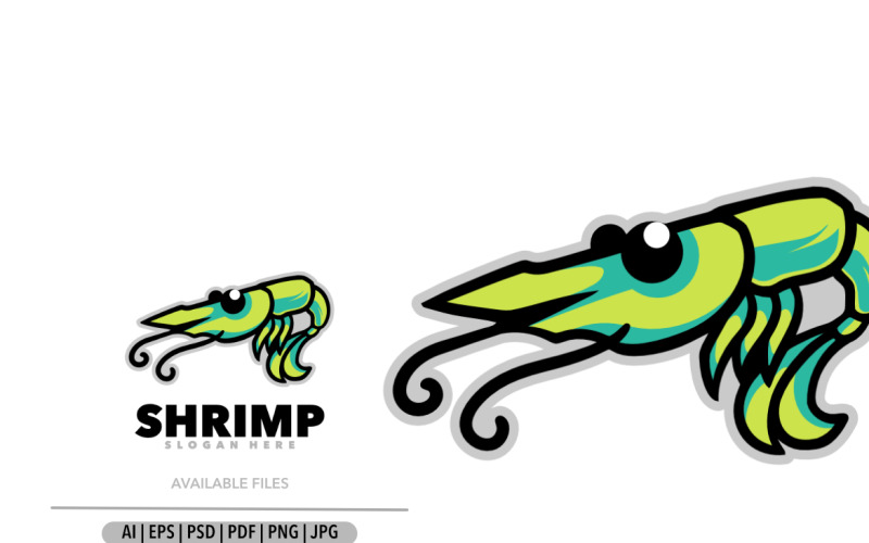 Shrimp mascot logo design simple template Logo Template