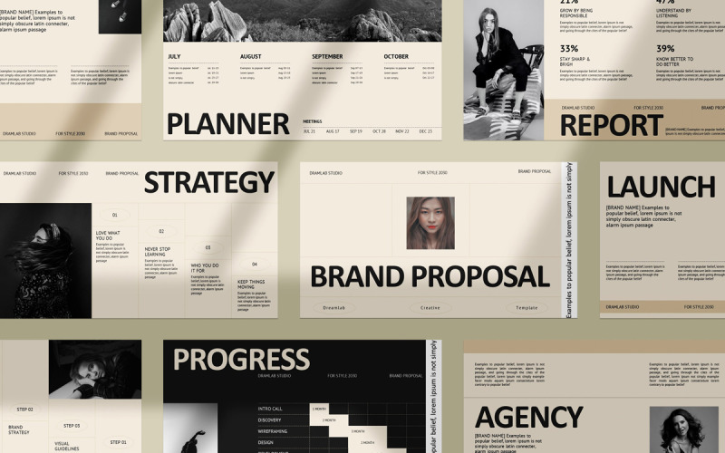 Brand Proposal Presentation Template,. PowerPoint Template