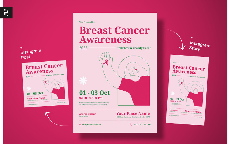 Breast Cancer Awareness Flyer Corporate Identity