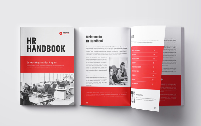 HR Employee Handbook Template Design Magazine Template