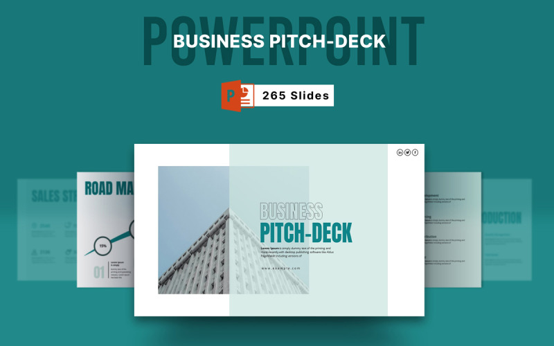 Pitch Deck Business Presentation Template,. PowerPoint Template