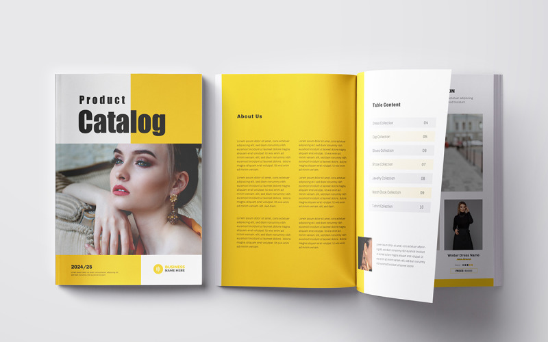 Product Catalog Layout Template or Catalog Design Magazine Template