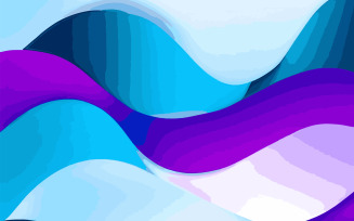 Abstract blue and purple liquid wavy shapes
