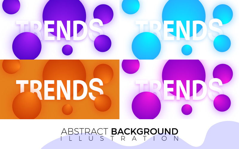 Abstract Colorful gradient background Set Background