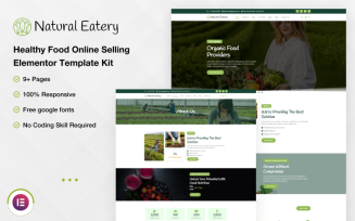 Natural Eatery - Healthy Food Online Selling Elementor Template Kit