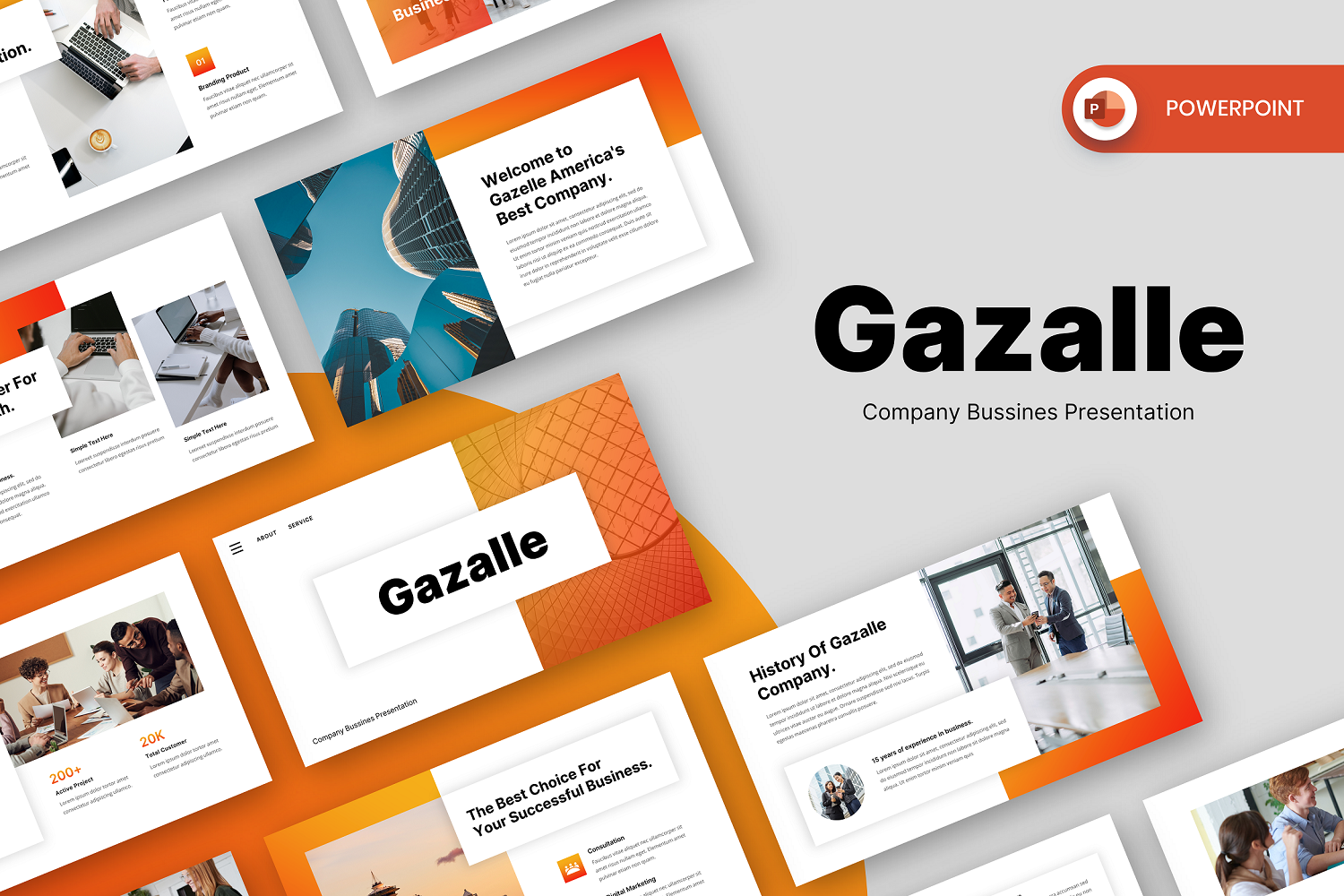 Gazalle - Company Business PowerPoint Template