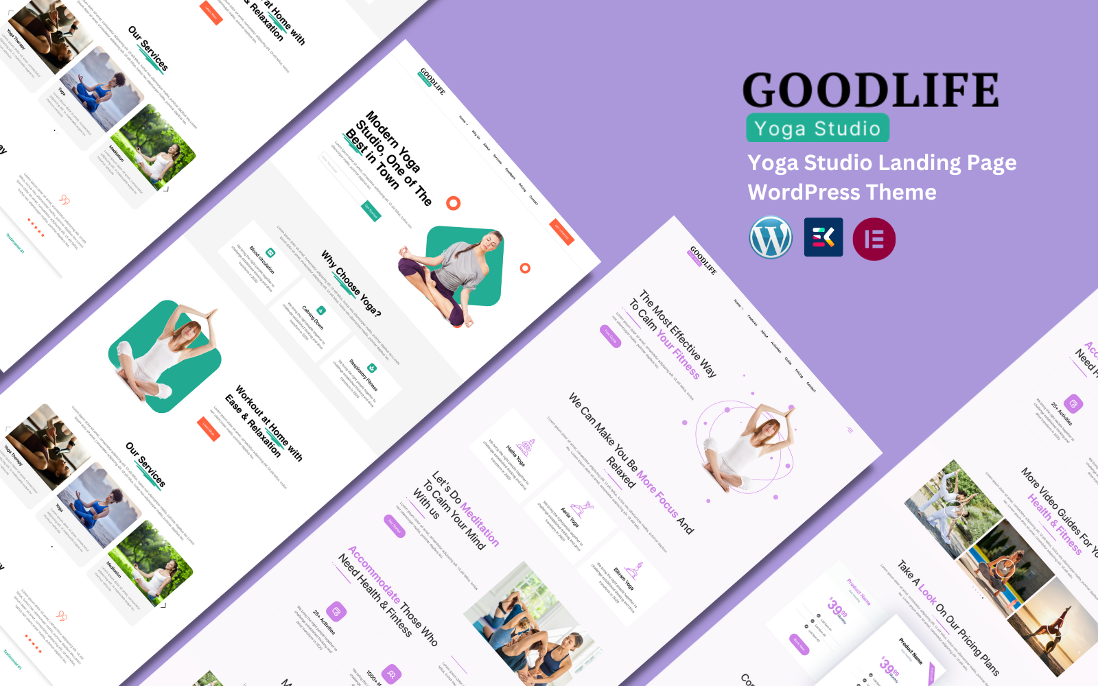GoodLife - Yoga & Meditation WordPress Landing Page