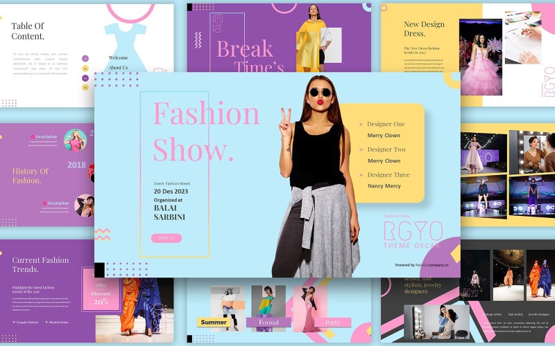 Fashion Show Powerpoint Template PowerPoint Template