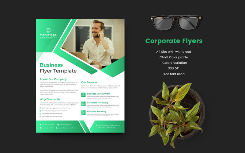 Flyer Poster Template for corporate business healthcare Service hospital Service Corporate Identity