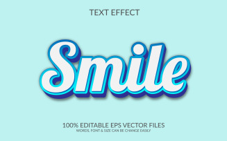 International smile day 3D Editable Vector Eps Text Effect Template