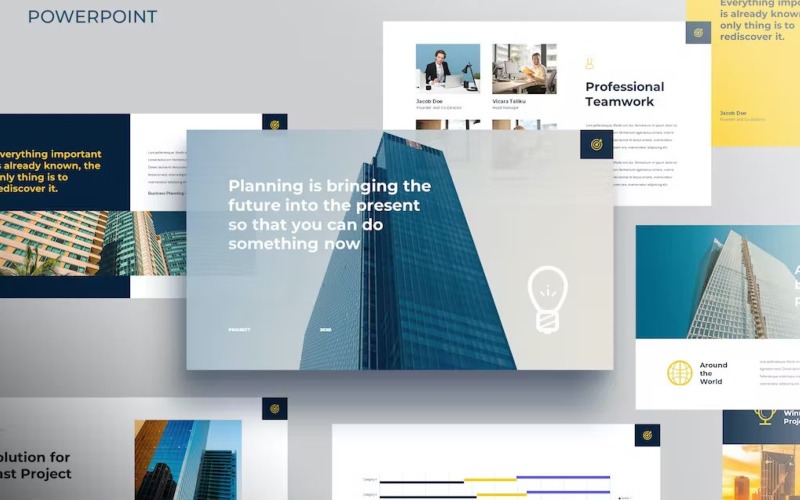 Project - Marketing Powerpoint Template PowerPoint Template