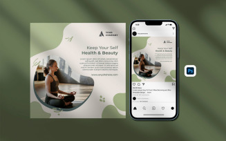 Simple Meditation Instagram Posts Template