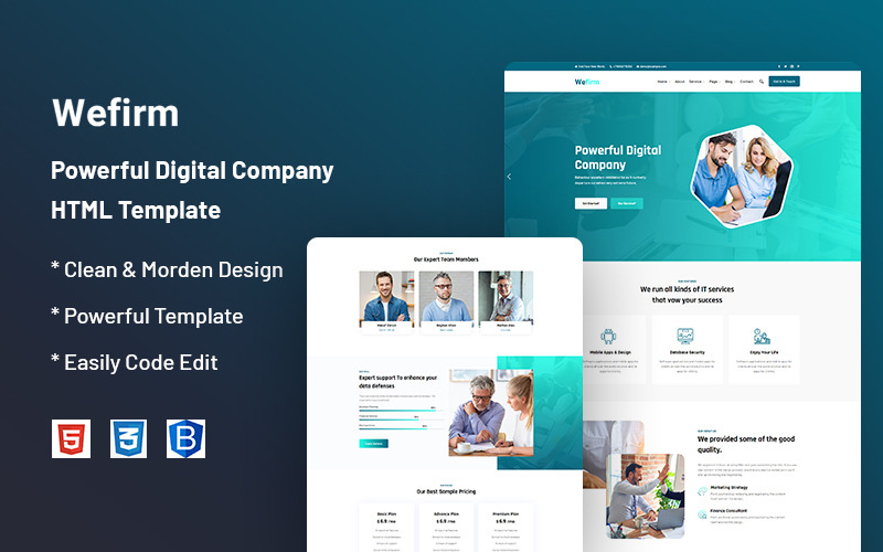 Wefirm - Digital Agency Business website template Website Template