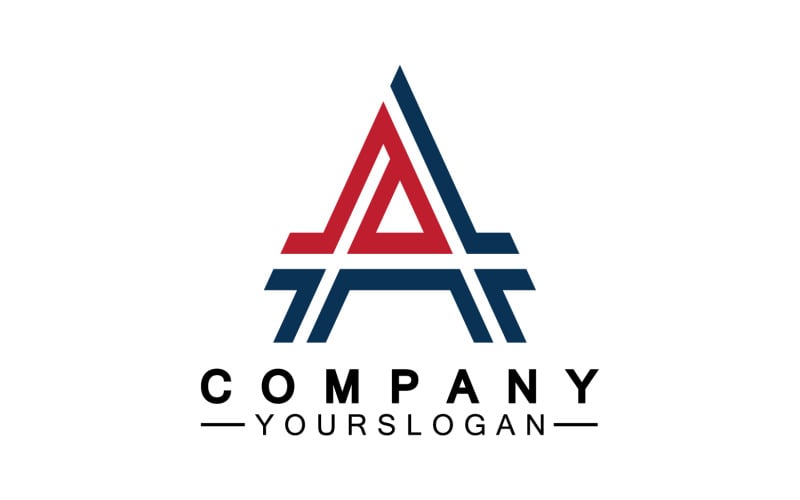 A Letter initial name logo vector v10 Logo Template