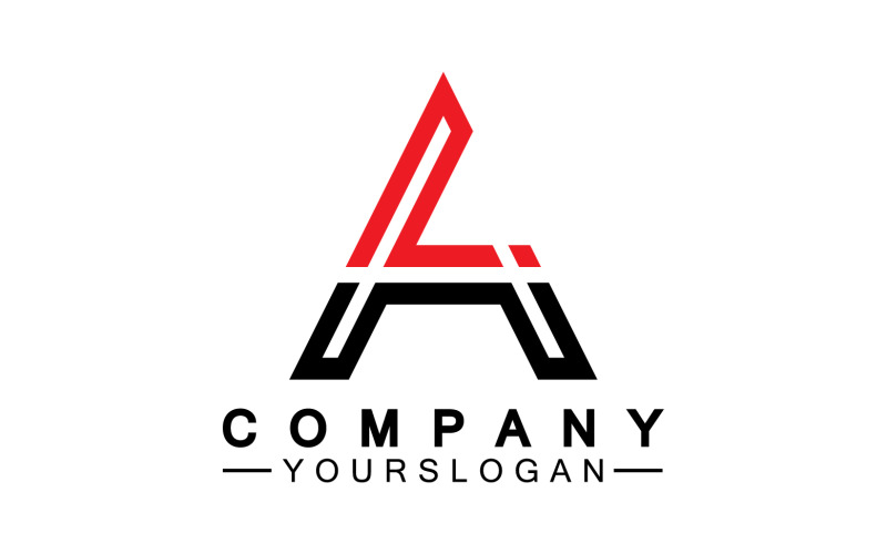 A Letter initial name logo vector v16 Logo Template