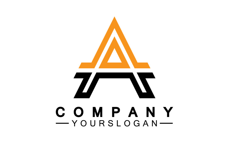 A Letter initial name logo vector v2 Logo Template