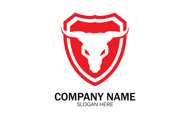 Animal Bull head icon logo vector v2 Logo Template