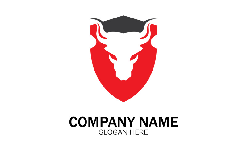 Animal Bull head icon logo vector v41 Logo Template