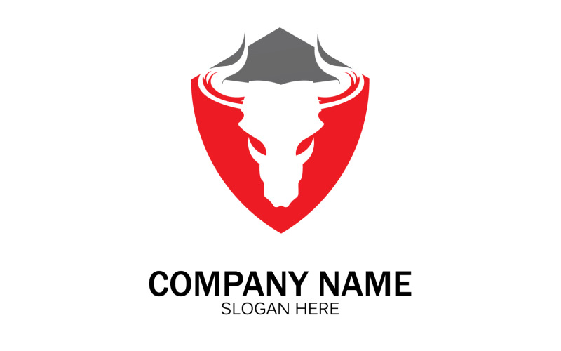 Animal Bull head icon logo vector v45 Logo Template