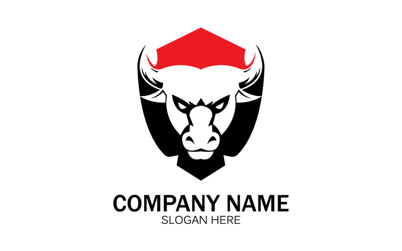 Animal Bull head icon logo vector v54 Logo Template