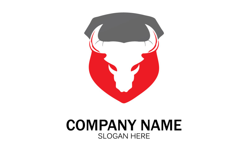 Animal Bull head icon logo vector v46 Logo Template