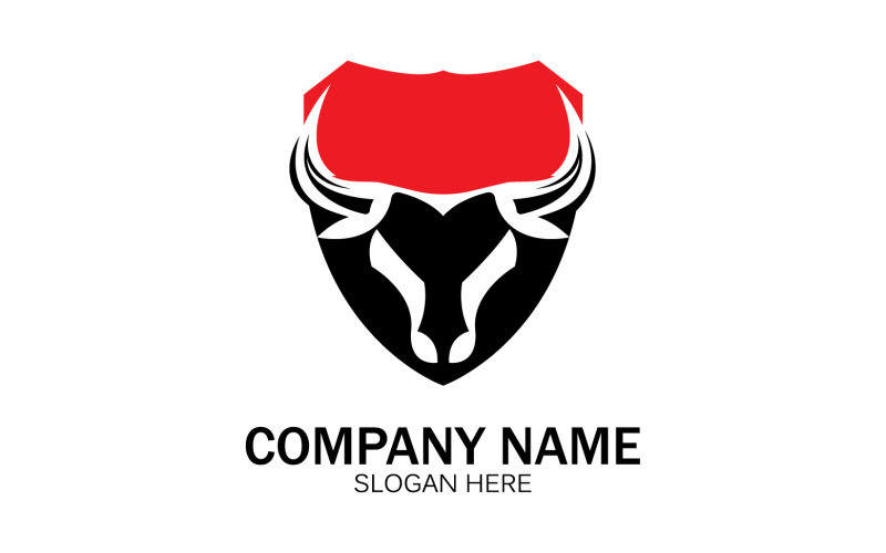 Animal Bull head icon logo vector v50 Logo Template