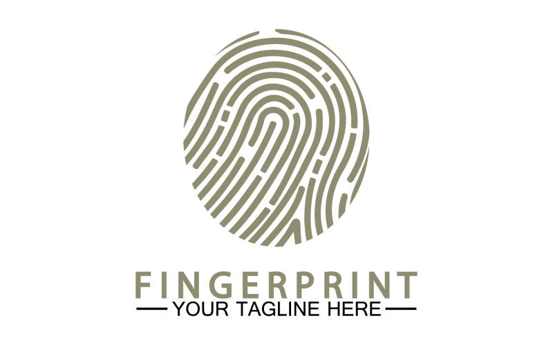 Fingerprint security lock logo vector v12 Logo Template