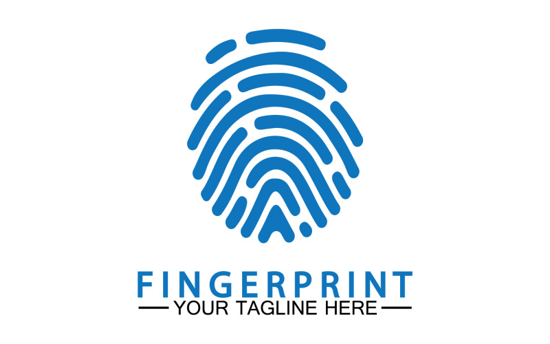 Fingerprint security lock logo vector v1 Logo Template