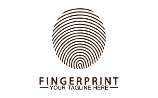Fingerprint security lock logo vector v2