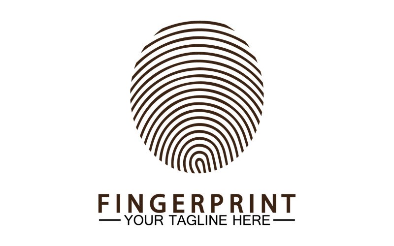 Fingerprint security lock logo vector v2 Logo Template