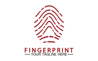 Fingerprint security lock logo vector v3