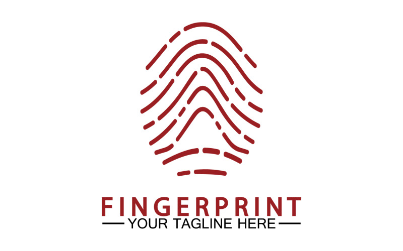 Fingerprint security lock logo vector v3 Logo Template