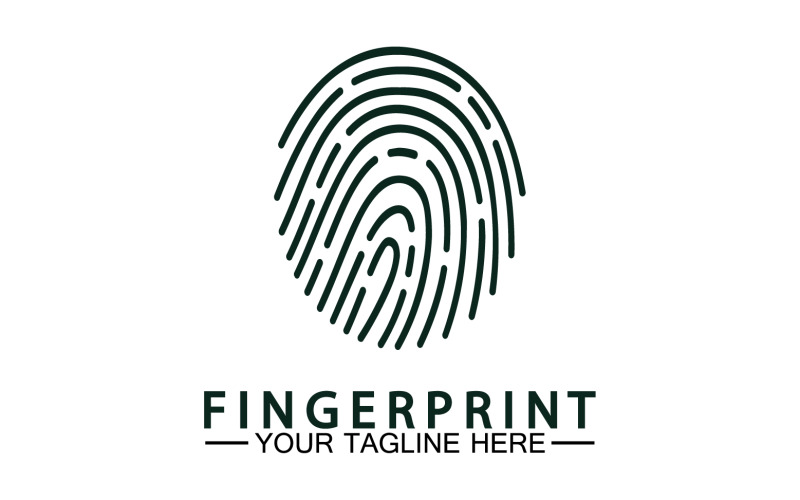Fingerprint security lock logo vector v5 Logo Template